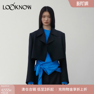 LOW 黑色短外套 CLASSIC设计师品牌LOOKNOW秋新款