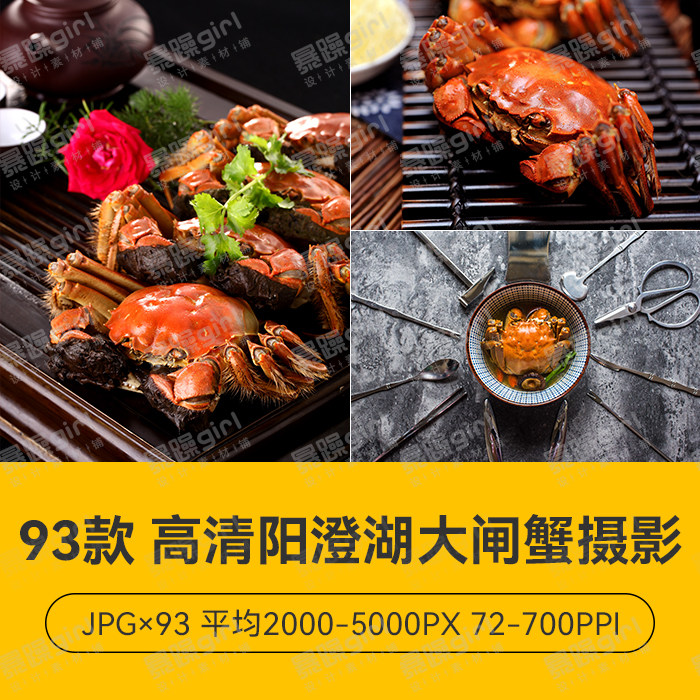 淘宝静物阳澄湖大闸蟹螃蟹高清摄影图ps海报设计背景图宣传素材