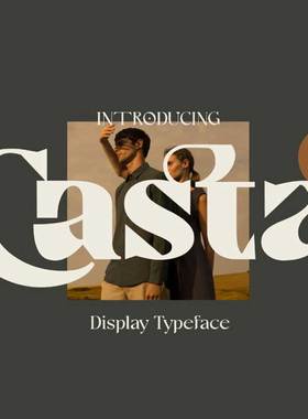 Casta全套54otf  潮流简约时尚经典现代海报艺术潮酷英文字体素材