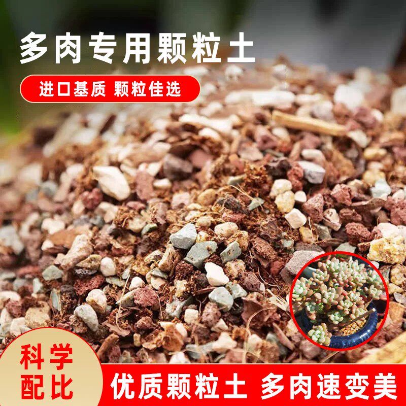 多肉颗粒土专用营养土泥炭土壤种植土肉肉叶插幼苗老桩纯颗粒花土