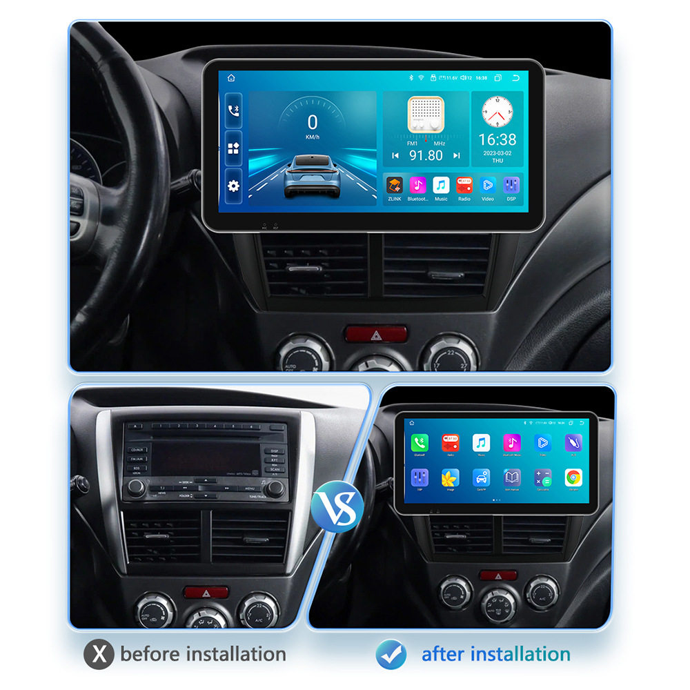 适用于07-13款斯巴鲁森林人10.33寸安卓大屏导航GPS车载MP5播放器