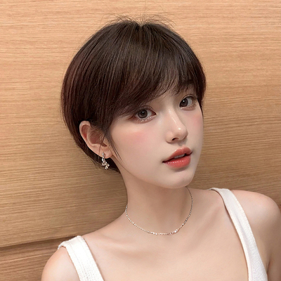 短款挂耳波波头假发女