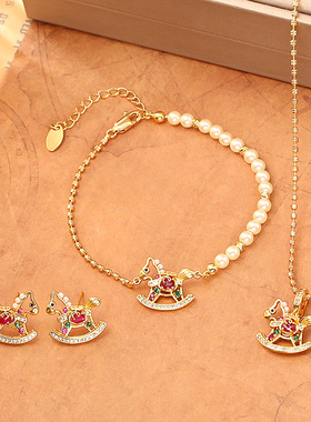 马上有钱红色锆石耳钉轻奢感时尚个性百搭耳饰精致小巧耳环女