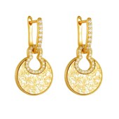 碎冰冰葫芦耳环国风新中式 气质福禄耳饰璀璨闪亮两戴式 可拆耳圈女