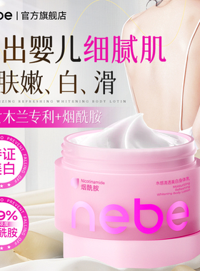 Nebe美白身体乳烟酰胺补水保湿滋润肤霜膏甘油果酸沐浴官方套装