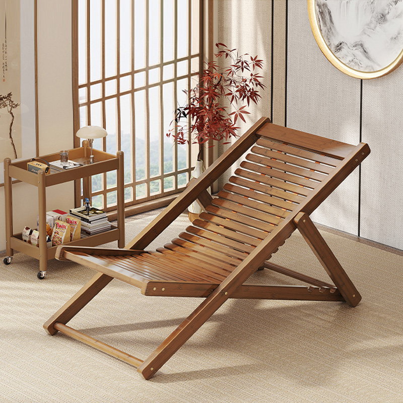 躺椅折叠午休阳台大人家用休闲懒人午睡办公室户外便携网红竹椅子