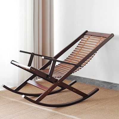 躺椅摇摇椅折叠椅子午休大人阳台家用客厅坐躺两用休闲 懒人摇椅