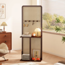 藤编屏风隔断客厅置物架家用遮挡格栅进门入户玄关卧室办公室座屏