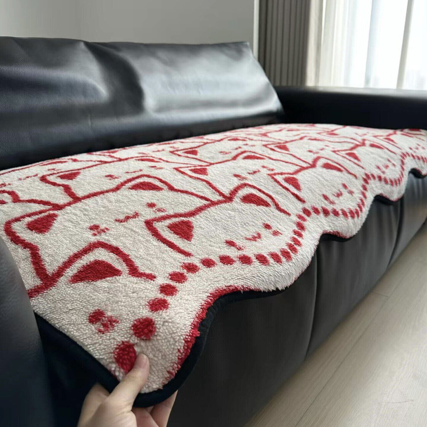 发财猫沙发垫2026新款轻奢高级感固定防滑坐垫一片式直排盖布套罩