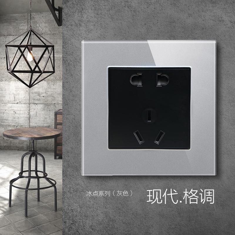 钢化玻璃黑86型嵌入墙壁式无线路由器wifi中继220v酒店室内面板ap