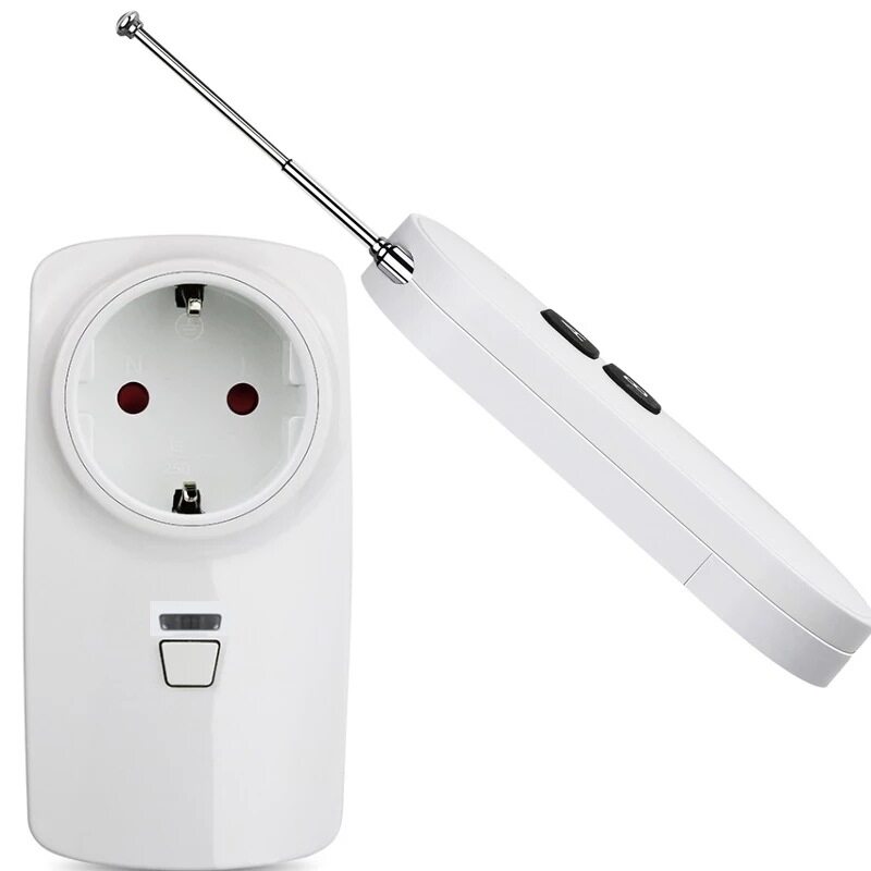 433MHZ 110V 220V  RF无线遥控开关插座欧盟电源插座开关100m