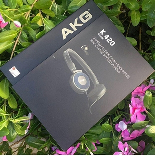 AKG K420耳机折叠便携四六级英语重低音头戴有线耳机 爱科技