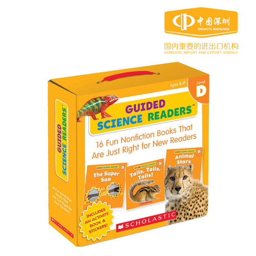 学乐出品科学指导型阅读16册套装 英文原版Scholastic Guided Science Readers D 盒装绘本读物4-6岁科普百科英语正版图画书进口书