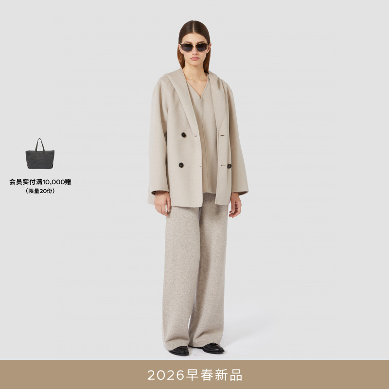 MaxMara 2026早春新品女装绵羊毛连帽夹克外套9041026106