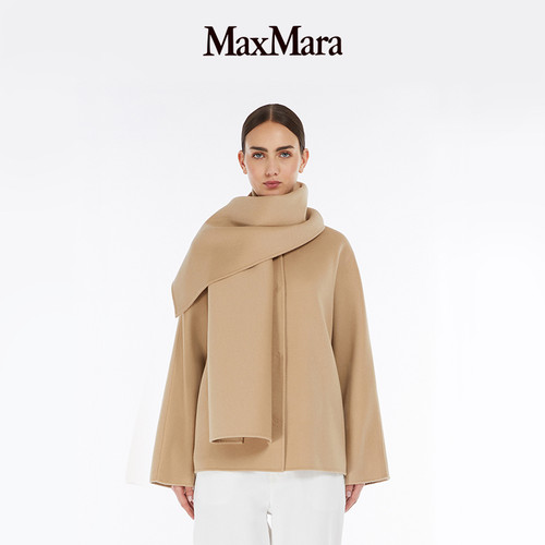 【季末甄选】 MaxMara 女装围巾领圆领夹克外套6081035106