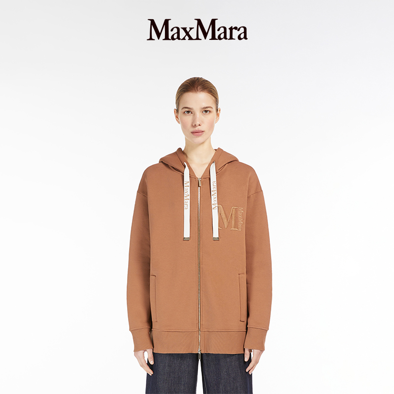 MaxMara 2024春夏新品女装拉链针织连帽卫衣9921024106