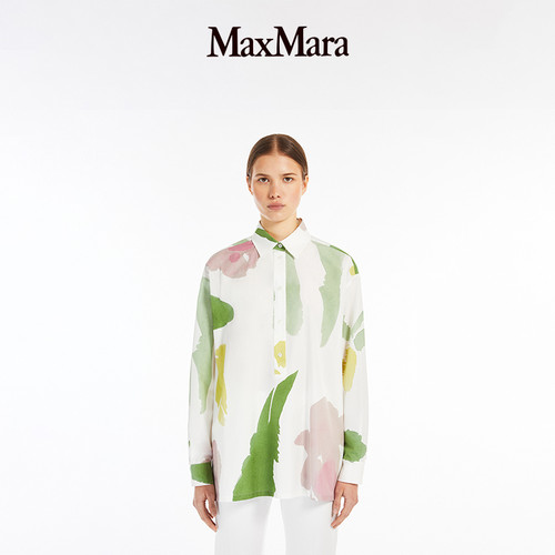 【季末甄选】MaxMara 女装宽松优雅棉府绸衬衫1191115206