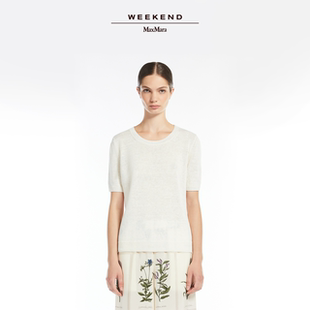 Weekend 2025春夏女裝 亞麻短袖 T恤5361035206 MaxMara