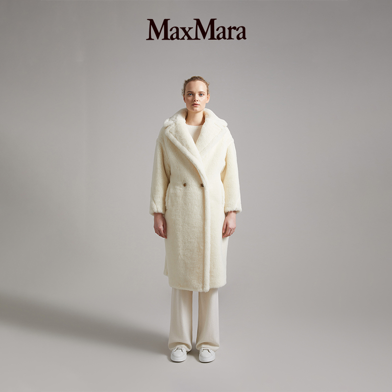 【明星同款】MaxMara女装Tedgirl泰迪熊羊驼毛混纺大衣1016151306