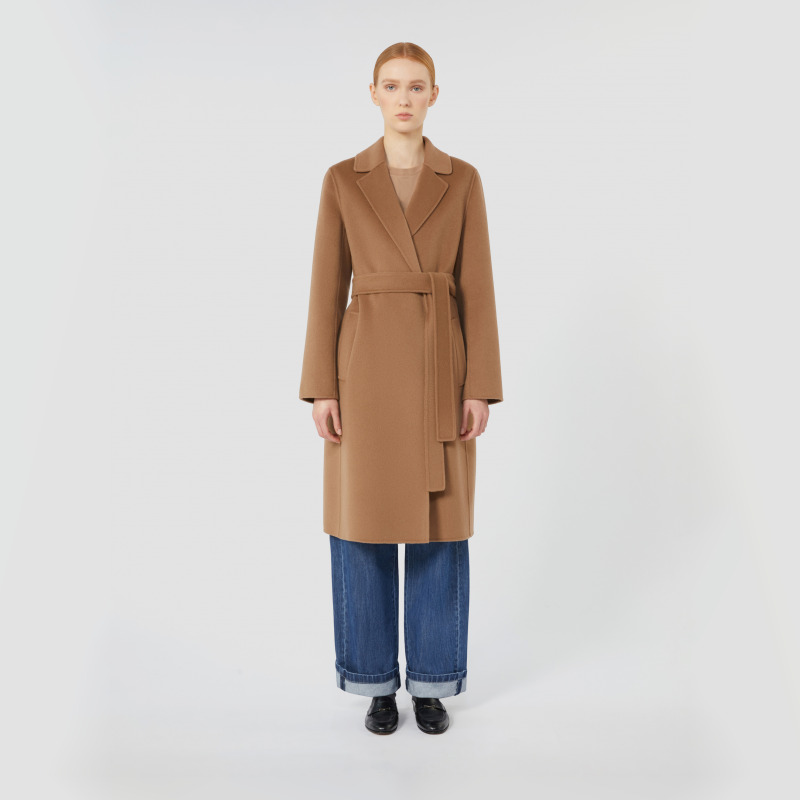 MaxMara 25秋冬新品女装绵羊毛系带大衣9016055106&