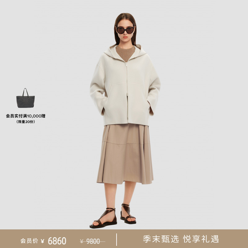 【季末甄选】MaxMara 25秋冬新品女装绵羊毛双面呢卫衣9086035106