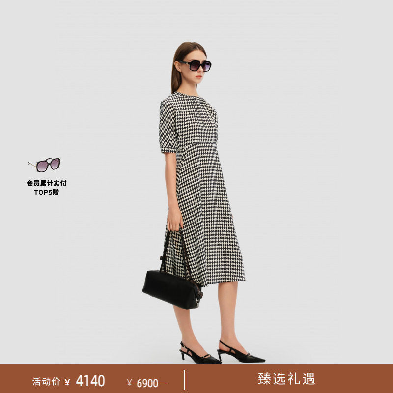 【季末甄选】 MaxMara 女装真丝印花连衣裙9226185106