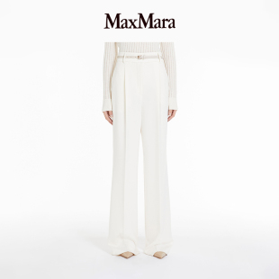 6131044106 纯色高腰缎面长裤 女装 MaxMara2024春夏新品