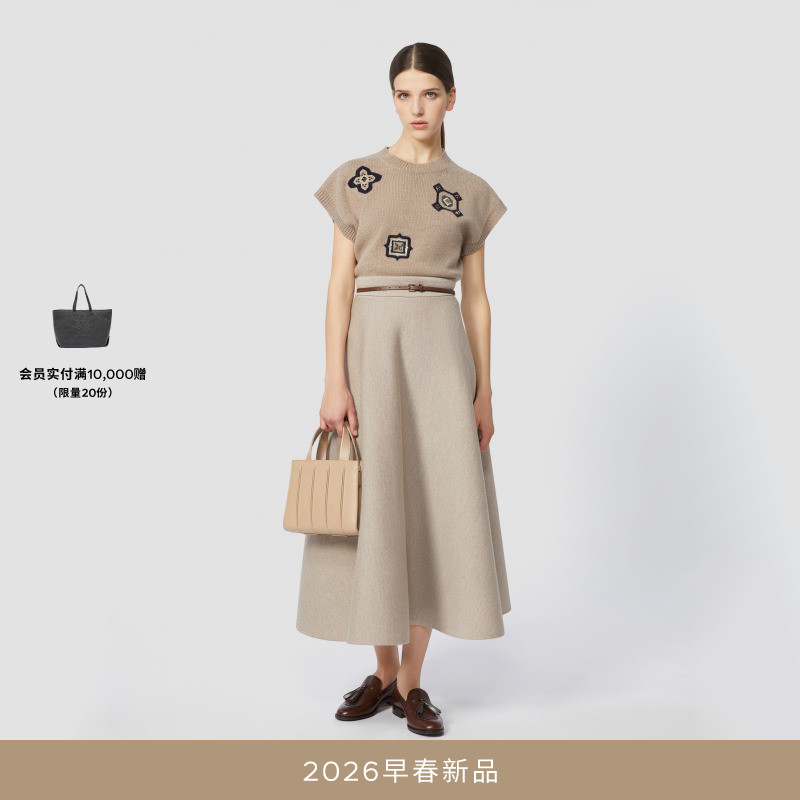 MaxMara2026早春新品女装绵羊毛山羊绒短款毛衣1361066106