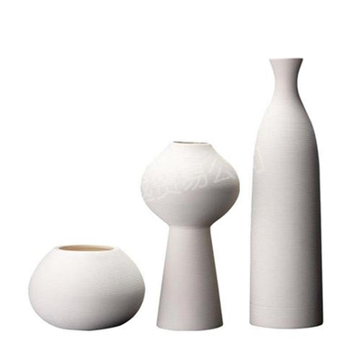 北欧白器陶瓷f花瓶摆q件现代简约中式插花家花花色客厅干居软装饰