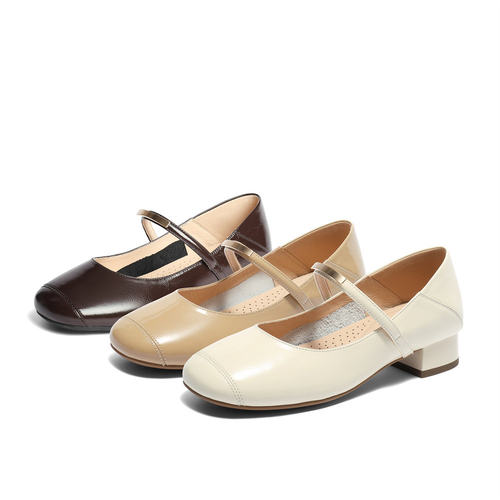 森达小金豆玛丽珍女款25秋商场同款通勤简约粗跟浅口单鞋XQS01CQ5