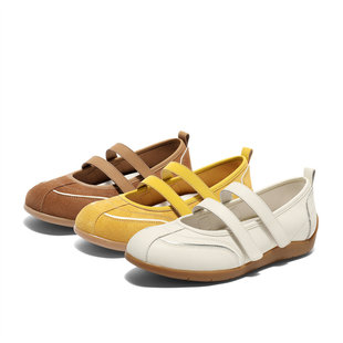 舒适运动平底休闲鞋 女2025秋商场同款 4ZS01CQ5 玛丽珍鞋 森达豆乳鞋