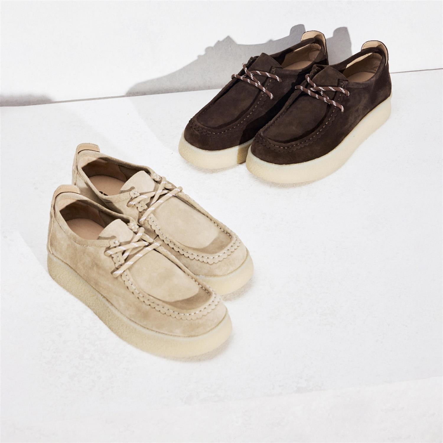 思加图2025春季新款复古袋鼠鞋牛津鞋休闲鞋系带黑色女鞋C3376AM5