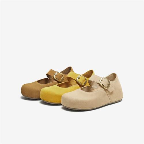 TATA他她女鞋2025秋单鞋圆头全包勃肯鞋新款玛丽珍平底鞋4XN02CQ5