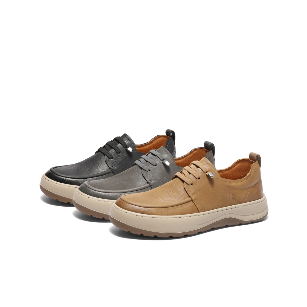 百丽男鞋休闲鞋男鞋2025冬季新款户外工装板鞋休闲皮鞋A1810AM5