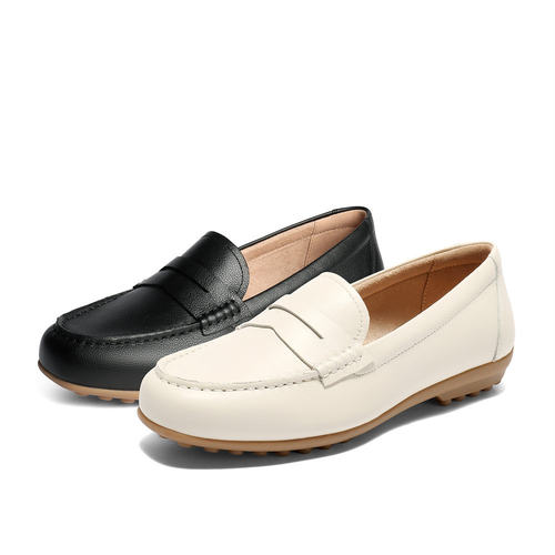 森达乐福鞋女款2025秋新商场同款牛皮简约通勤舒适单鞋4HT22CA5