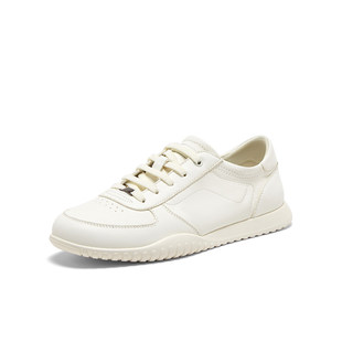 平跟男休闲鞋 百思图2025春季 简约运动小白鞋 商场同款 L709DAM5 新款