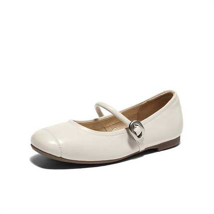 森达小皮鞋2024秋季新款优雅晚晚方头平底浅口玛丽珍鞋女ZCC05CQ4
