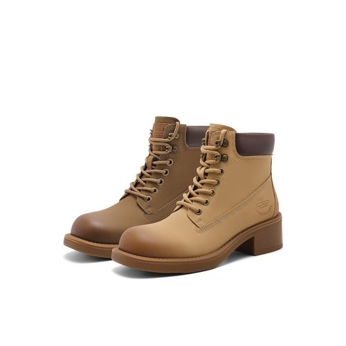 百丽Belle女靴子24冬季美拉德马丁靴女款厚底大黄靴女B9Q1DDD4