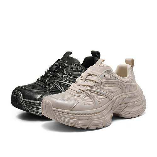 百丽鞋子复古老爹鞋女24新款秋季厚底运动鞋百搭休闲鞋B2242CM4