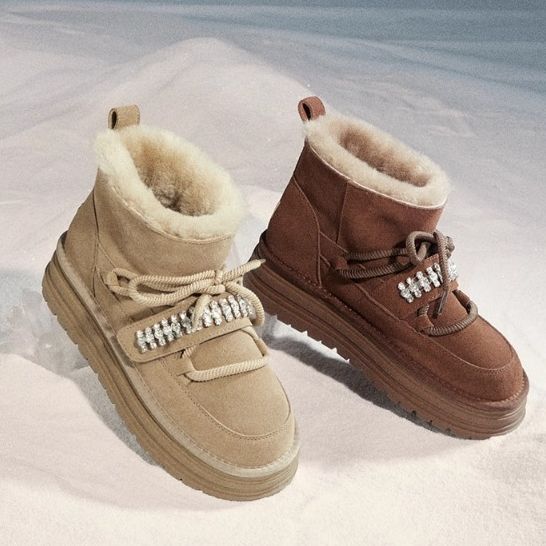 正品专柜TATA/他她2024冬时尚休闲雪地靴女新款WDX29DD4