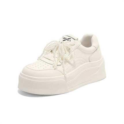 森达板鞋女2025秋季新款百搭户外厚底休闲小白鞋ZTH53CM5