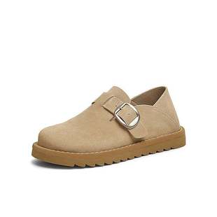 新款 TATA他她休闲复古勃肯鞋 2025春季 一脚蹬真皮单鞋 CZW01AM5 女鞋