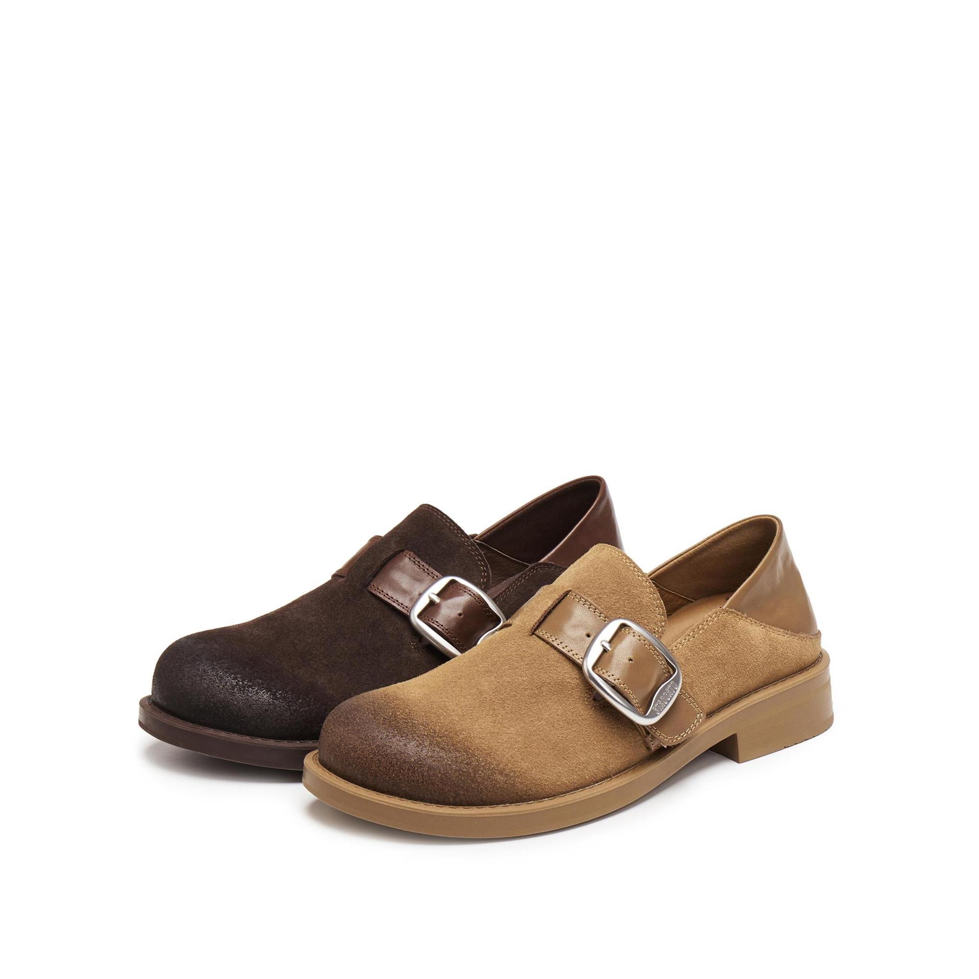 思加图2025新款复古大头鞋勃肯鞋丑萌单鞋粗跟女鞋子J5762CM5