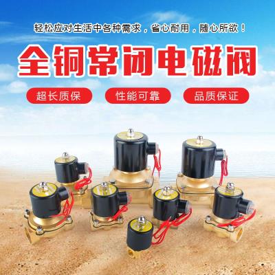 水管电磁开关阀常闭电磁水阀12v防水阀220v电磁电阀常闭24v