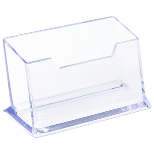 名片座透明塑料名片展示架装放名片的收纳盒公司前台展会明片摆放架卡片收集整理盒子大容量多层双层高级架子