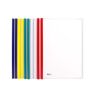 晨光文件夹抽杆夹a4拉杆夹加厚透明大号大容量a4纸三角式抽条抽干软皮竖资料合同档案夹多功能翻页收纳办公室