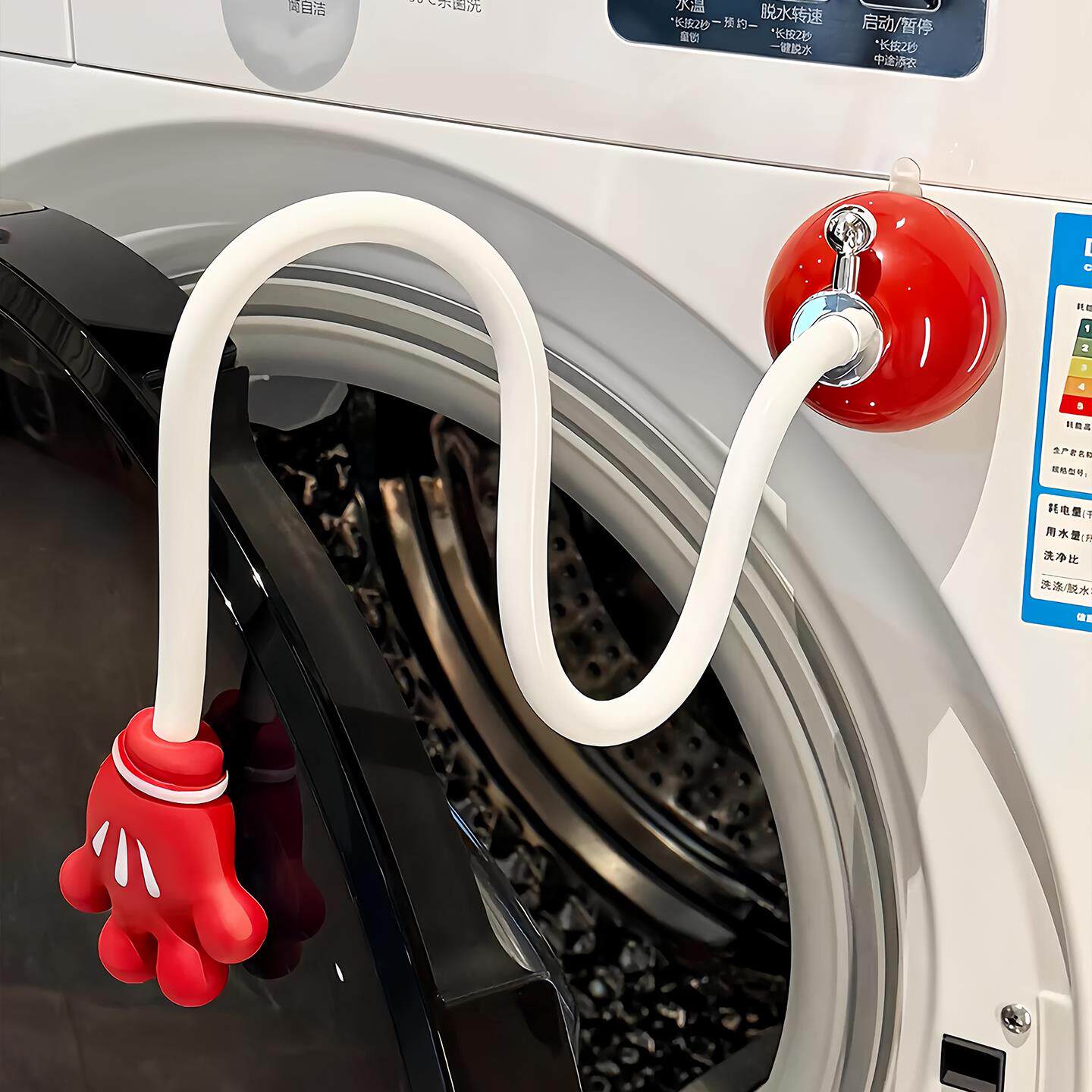 滚筒洗衣机门固定器吸盘开门支撑杆通风防潮防撞固定器伸缩限位器