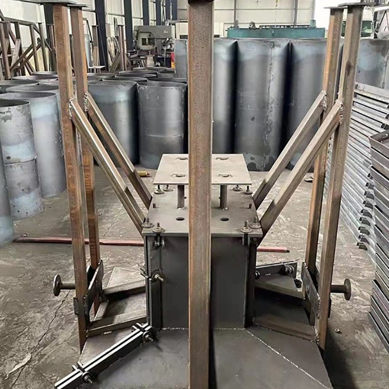 水泥隔离墩模具混凝土钢结构基础墩钢模具  装配式钢结构基础底座