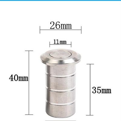 304不锈钢防尘器防沙盖地插孔塞暗装插销筒防尘盖防盗门栓插销器