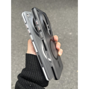 Findx8Ultra手机壳X8s pc磨砂肤感适用OPPO新品 撞色硬壳vivoX200s磁吸一加x200Promini防滑边瓦楞光栅条纹ins
